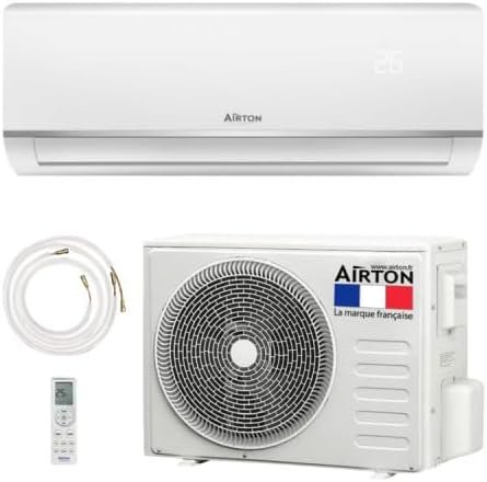 Airton PACK prêt-à-poser : Pompe à chaleur/Climatiseur réversible R32-3400/3600W - 12000BTU - Liaison 4M Ready Clim (40m2 - A++) Gaz pré-chargé. – Image 3