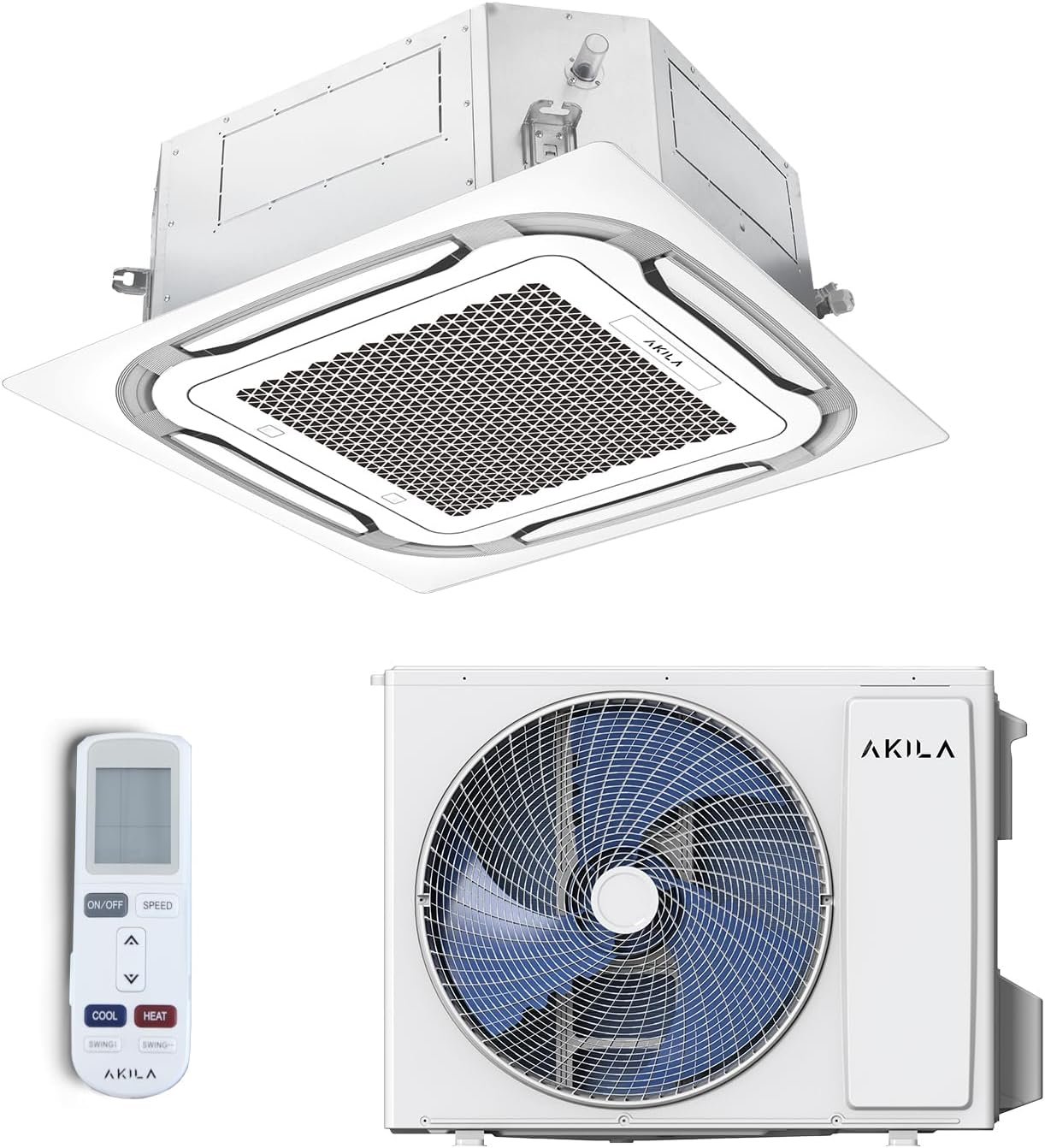 Climatisseur Réversible fixe cassette - 18000 BTU - 5600W - Air Conditionné Fixe.