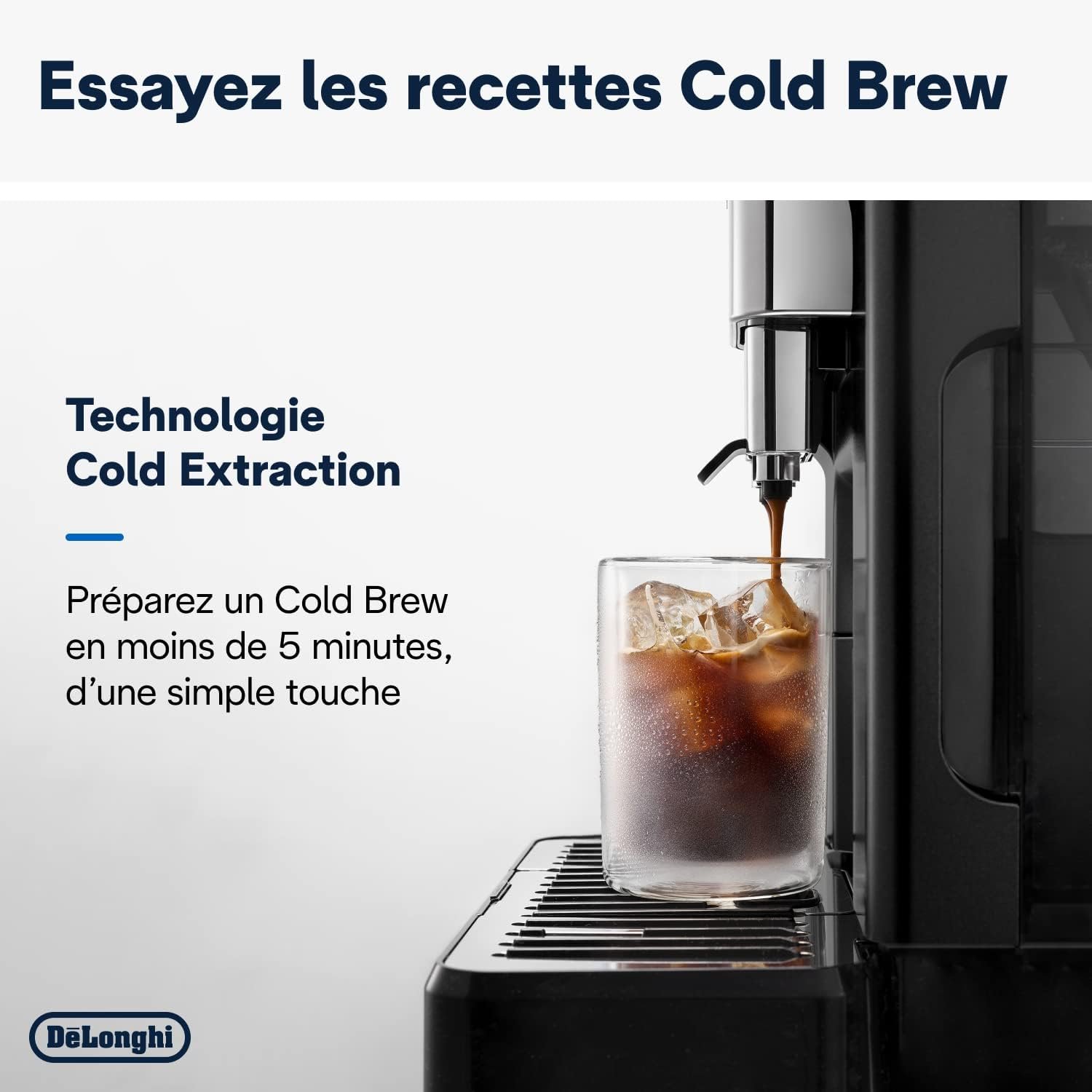 De'Longhi Eletta Explore Cold Brew ECAM452.67.G, Machine à Café Barista avec LatteCrema Hot and Cool, Machine à Espresso, Machine à Café Automatique, Extraction Froide, Pot à Café Inclus, Gris Foncé – Image 2