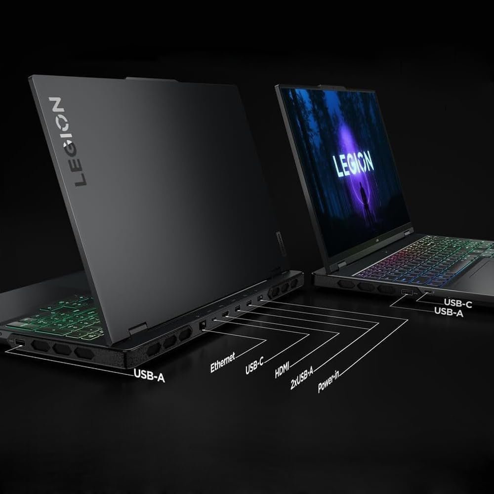 Ordinateur portable de jeu Lenovo 2024 Legion Pro 7, écran 16" QHD+ 240 Hz, Core i9-13900HX de 13e génération (24 cœurs), NVIDIA GeForce RTX 4080, 32 Go de RAM, SSD 1 To, Wi-Fi 6, clavier rétroéclairé, Windows 11 Pro – Image 4