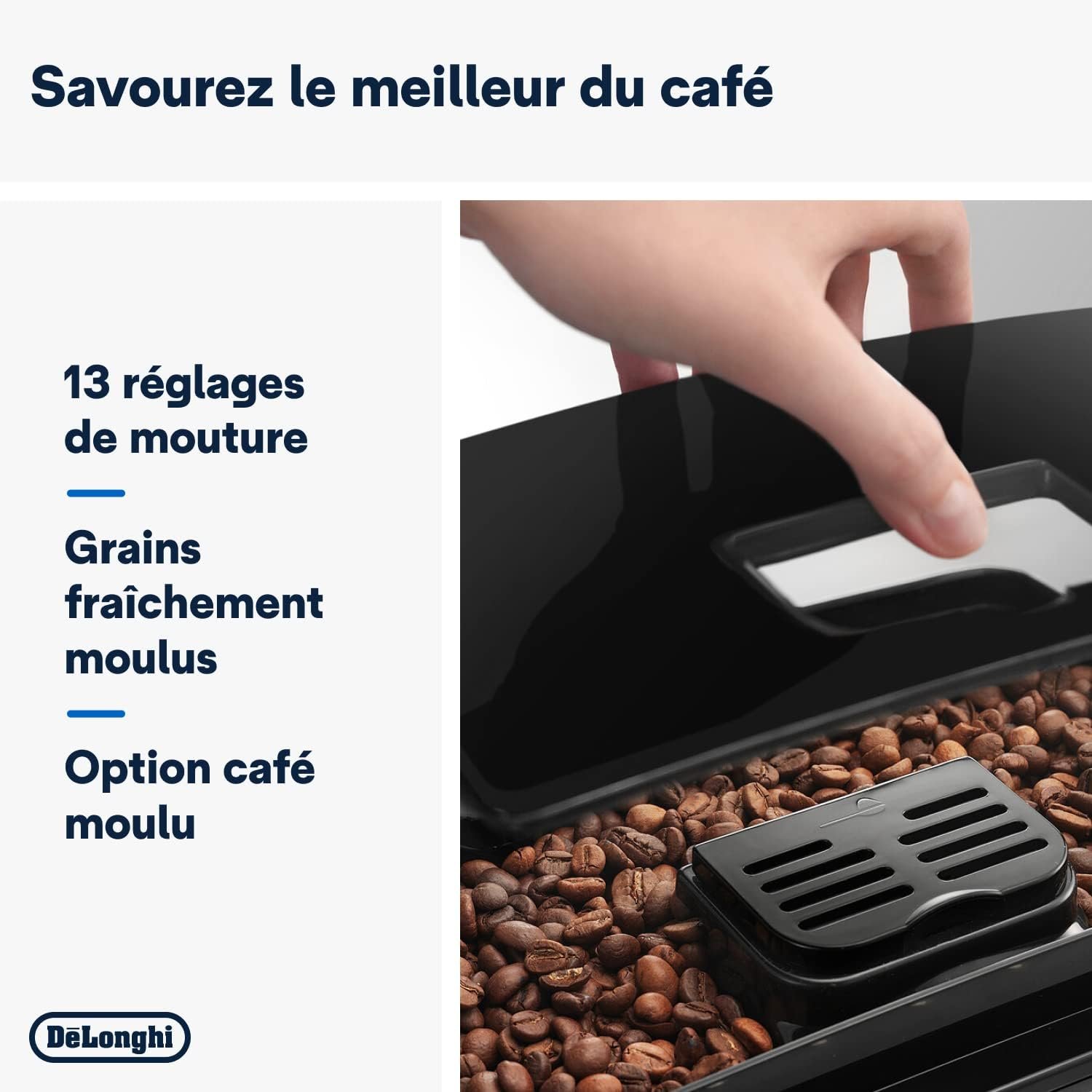 De'Longhi Magnifica S ECAM11.112.B, Machine à Café Automatique/ à Espresso du Grain à la Tasse Avec Buse à Lait, avec 4 Recettes à Touche Unique, Panneau de Contrôle Soft-Touch, 1450W, Noir – Image 4