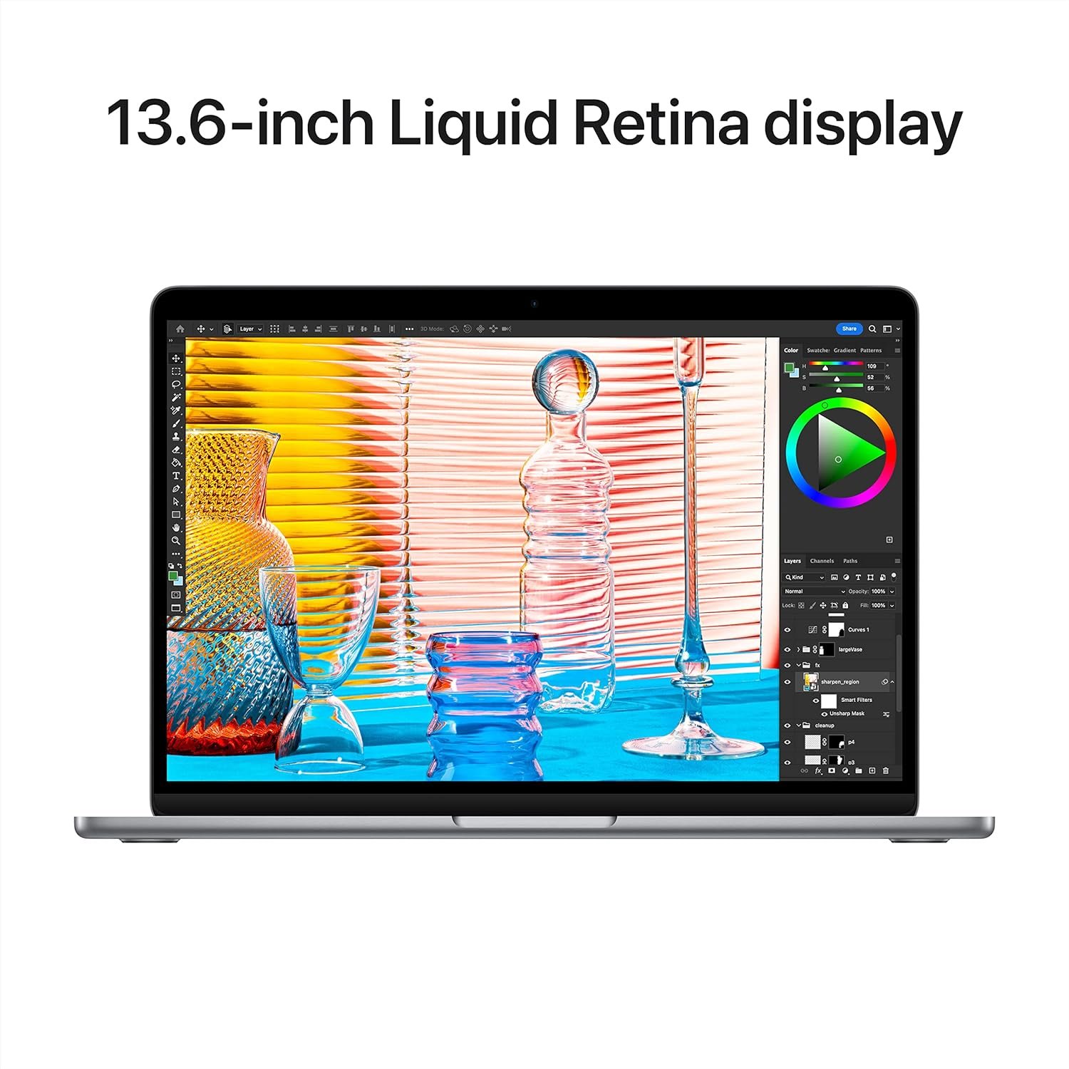 Ordinateur portable Apple MacBook Air 2022 avec puce M2 : écran Liquid Retina de 13,6 pouces, 8 Go de RAM, stockage SSD de 256 Go, clavier rétroéclairé, caméra FaceTime HD 1080p. Fonctionne avec iPhone et iPad ; Zone grise – Image 3