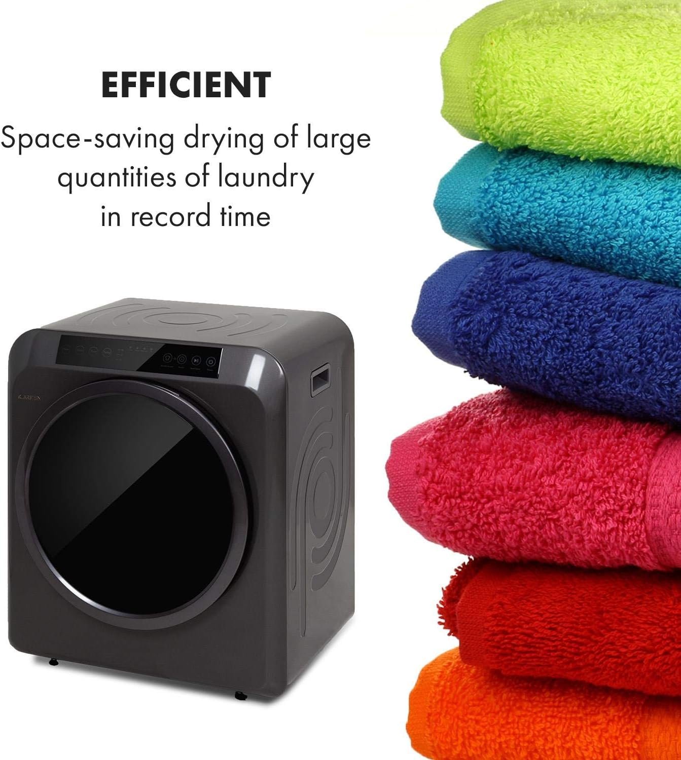 KLARSTEIN EZ Dry - Sèche-linge par extraction, chargeur frontal, 1500 W, pose libre/encastré, 6 kg – Image 2