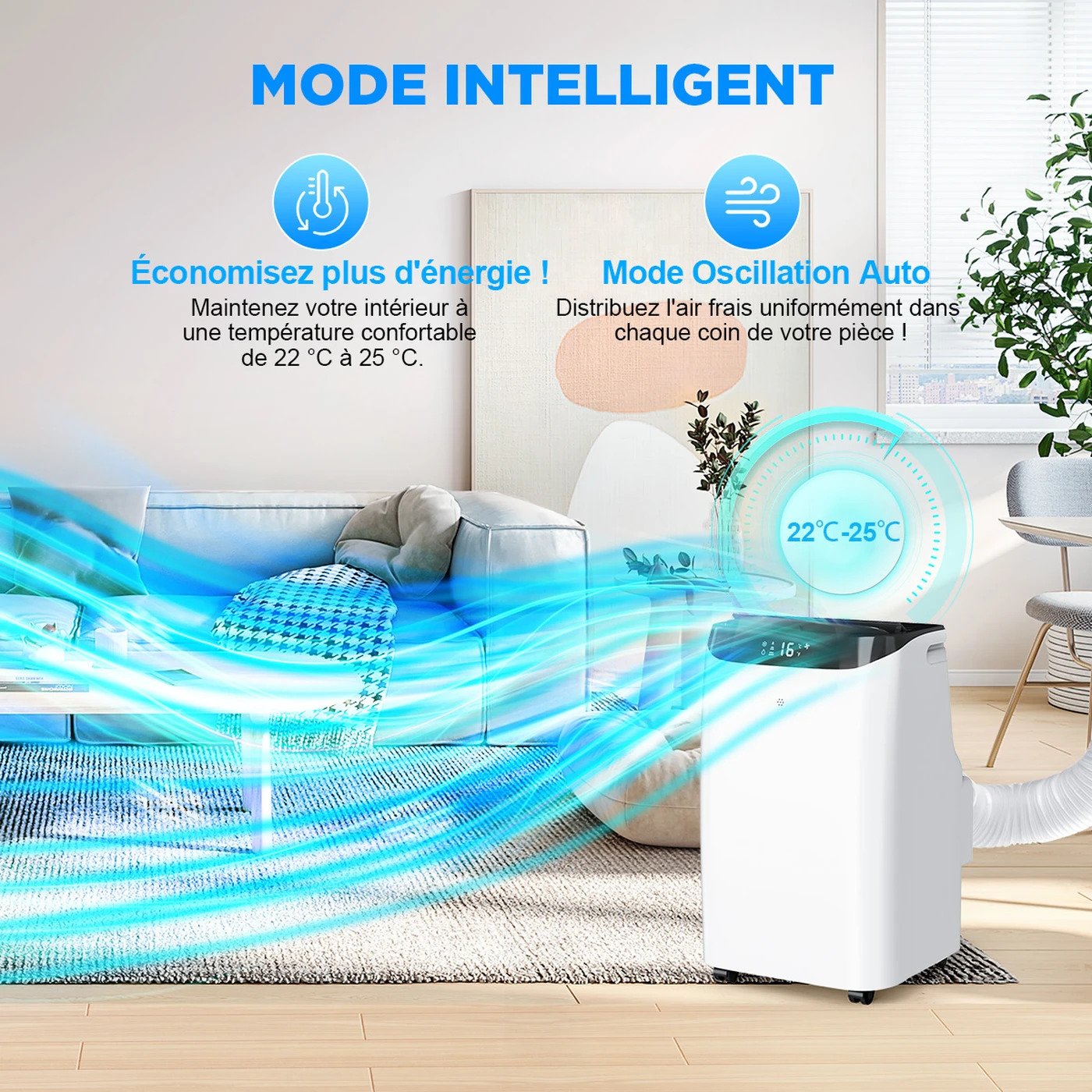 Climatiseur Mobile 12000 Btu - Télécommande - Déshumidification – Image 3